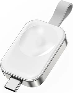 MMOBIEL Cargador inalámbrico Compatible con Apple Watch - Cargador Compacto USB-C Compatible con Apple iWatch - Cargador magnético rápido también Compatible con AirPods - Cargador iWatch.