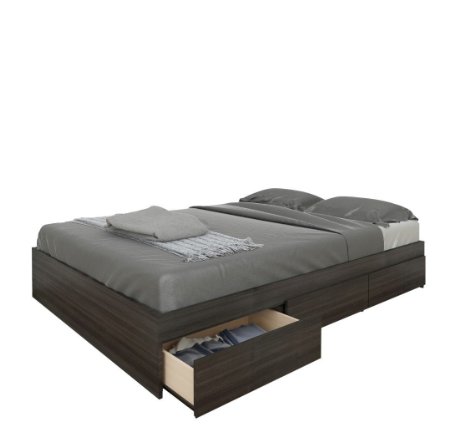 Nexera 225430 Allure Full Size Storage Bed Ebony
