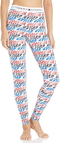 Tommy Hilfiger Women's Retro Style Hilfiger Logo Graphic Leggings Pant Lounge Pj