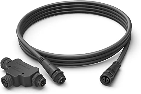 Philips Hue 1748930VN 8ft Cable Connector & T-Connector, Black