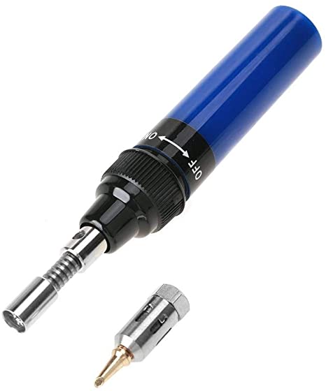 VA-100 Wireless Portable Heating Tool, Butane Soldering Iron Electric Blow Pen Torch Welding Tools(Blue)