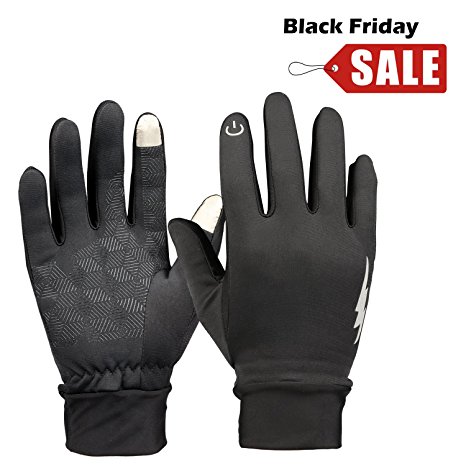 Winter Gloves, HiCool Touch Screen Gloves Thermal Cycling Gloves Driving Gloves for Men and Women