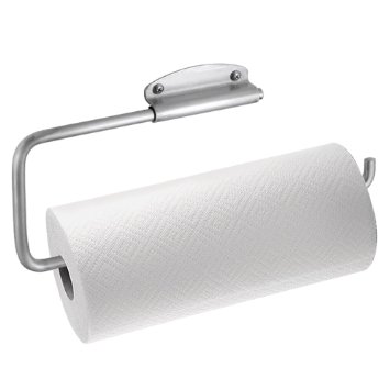 InterDesign Forma Swivel Paper Towel Holder for Kitchen - Wall MountUnder Cabinet Brushed Stainless Steel
