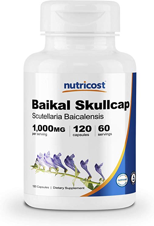 Nutricost Baikal Skullcap 1000mg, 120 Capsules - High Quality Baikal Skullcap, Vegetable Capsules, Non-GMO