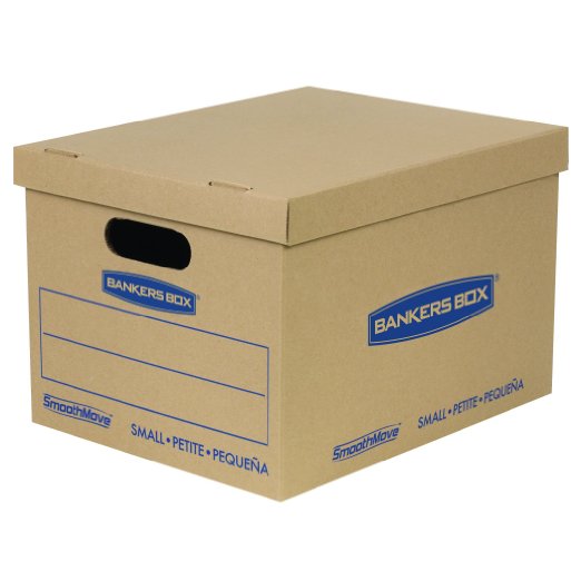 Bankers Box SmoothMove Classic Moving Boxes, Tape-Free Assembly, Small, 15 x 12 x 10 Inches, 20 Pack (7714210)