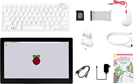 Waveshare Pi400 Kit Compatible wirh Raspberry Pi Bundle with 13.3inch HDMI Touch Display 1920×1080 Pixels HDMI HDCP Support Embedded HiFi Speaker (10 Items)