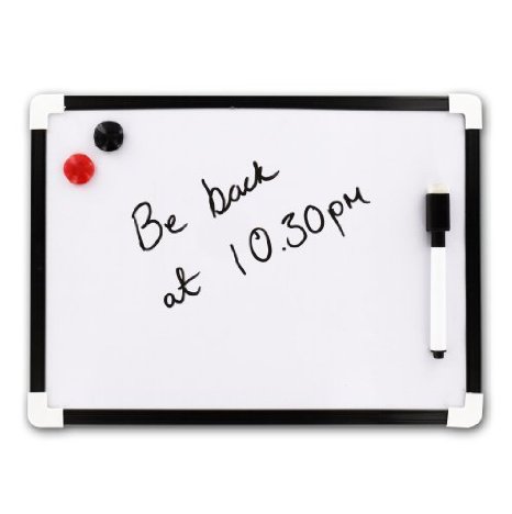 A4 Dry Wipe Magnetic Whiteboard Mini Office Notice Memo White Board Pen & Eraser Shopmonk