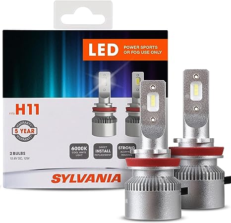 H11 Sylvania (SL) LED Headlight Bulbs, 2-pk