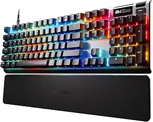 SteelSeries Apex Pro Gen 3 - Clavier Gamer HyperMagnetic - Switches OmniPoint 3.0 - Actionnement Ajustable - Toucher Rapide/SOCD - OLED - RGB - Capuchons PBT - USB-C - US Layout QWERTY