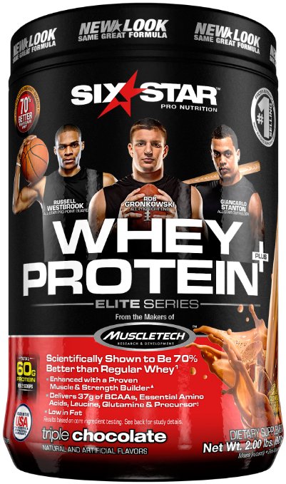 Six Star Pro Nutrition Elite Series Whey Protein Powder, Triple Chocolate, 2 Pound