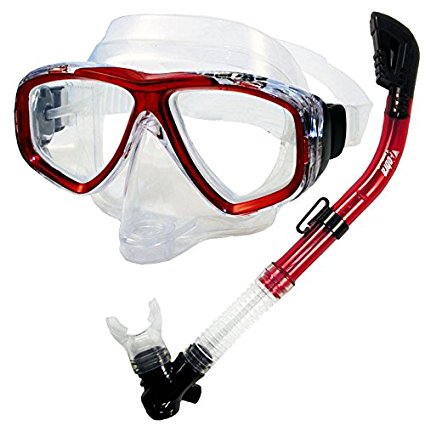 PROMATE Snorkeling Scuba Dive DRY Snorkel PURGE Mask Gear Set