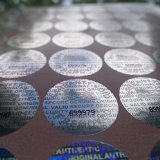 100 Round Bright Silver Hologram Sequentially Numbered Tamper Evident Security Labelsstickers
