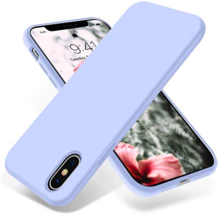 OTOFLY iPhone Xs Max Case,Ultra Slim Fit iPhone Case Liquid Silicone Gel Cover with Full Body Protection Anti-Scratch Shockproof Case Compatible with iPhone Xs Max, [Upgraded Version] (Light Purple)