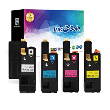 INK E-SALE Replacement for Dell E525W E525 525 Toner Cartridge 1 Pack Black 1 Pack Cyan 1 Pack Yellow 1 Pack Magenta for use with Dell E525W Color Laser Printer, 4Pack