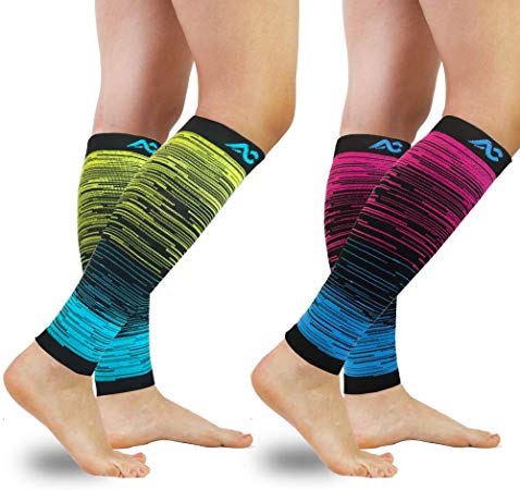 Compression Calf Sleeves (20-30mmHg) for Men & Women - Leg Compression Socks for Shin Splint,Running,Medical, Travel, Nursing