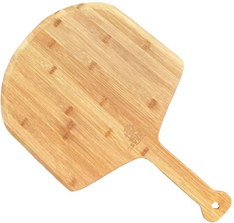 Caveman Products Premium Natural Bamboo Pizza Peel - 23 Inch x 15 Inch Paddle for Large Pizza - Gourmet Pizza Paddle for Baking Homemade Pizza and Bread