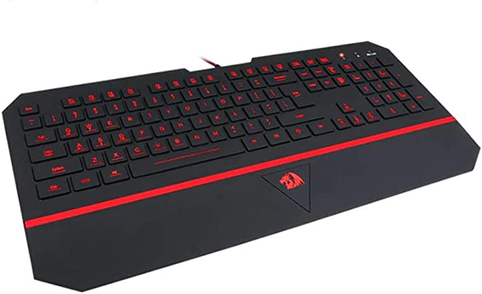 Redragon K502 RGB Gaming Keyboard RGB LED Backlit Illuminated 104 Key Silent Keyboard with Wrist Rest for Windows PC Games (RGB Backlit)