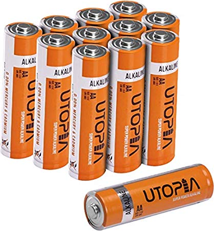 Utopia Home AA Alkali Battery (Pack of 12) - Long Lasting Performance - Perfect for Daily Use