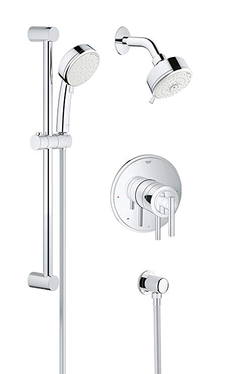 Grohe 35055001 Shower Set Pressure Balance Valve Starlight Chrome