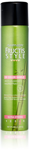 Garnier Fructis Style Anti-Humidity Hairspray UV Color Shield Ultra Strong Hold, 8.25 Ounce