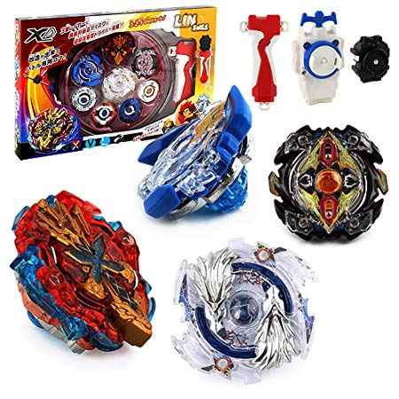 Battling Tops LIN1011 Bey Battle Burst 4D Metal Fusion Evolution Gyro Set with Launchers and Arena for Boy