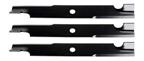 USA Mower Blades U15205BP (3) High-Lift for Exmark 103-6383 103-6383-S Length 20-1/2 in. Width 2-1/2 in. Thickness .250 in. Center Hole 15/16 in. 60 in. Deck