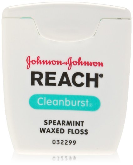 Reach Clean Burst Waxed Floss-Icy Spearmint-55 yds