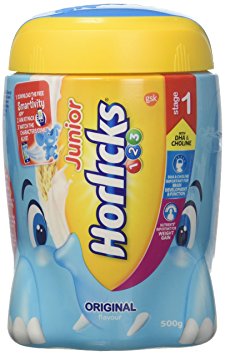 Junior Horlicks Stage 1 (2-3 years) Health & Nutrition drink - 500 g Pet Jar (Original flavor)