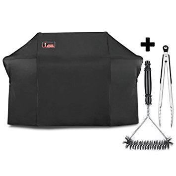 Kingkong 7109 Premium Grill Cover for Weber Summit 600-Series Gas Grills Including Grill Brush and Tongs