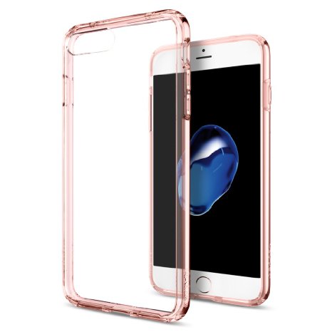 iPhone 7 Plus Case, Spigen [Ultra Hybrid] AIR CUSHION [Rose Crystal] Clear back panel   TPU bumper for iPhone 7 Plus (2016) - (043CS20549)