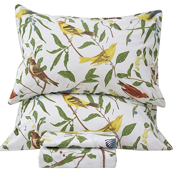 Queen's House Cottage Birds Bed Sheet Sets Queen Size-W