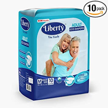 Liberty Adult Diaper, Medium -10 Count(76-101 Cms || 30-40 Inch)