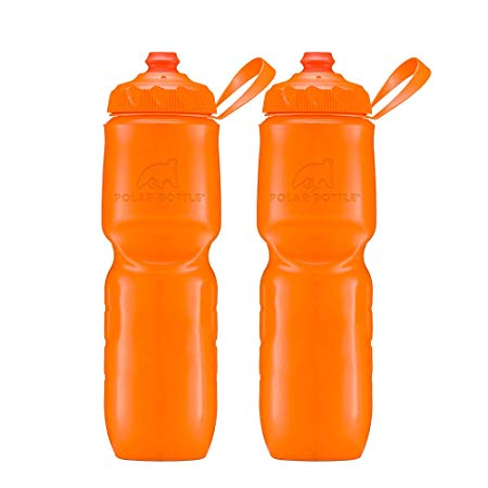 Polar Bottle 2 Pack Insulated Water Bottle 24 Oz BPA Free Sports Squeeze Water Bottles Handheld