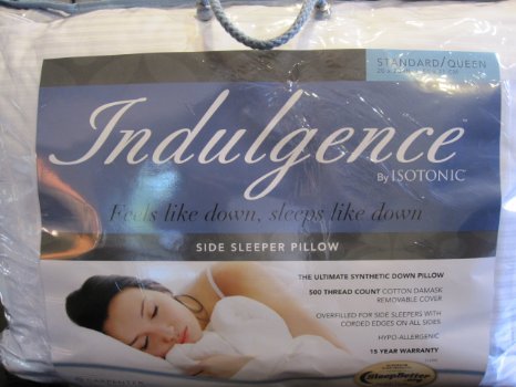 Indulgence Standard/Queen Side Sleeper Pillow by Isotonic 28"x20"