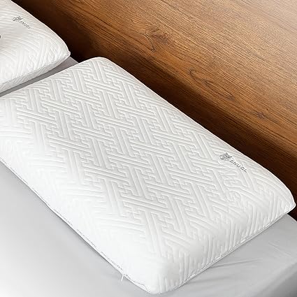 SNUGL Regular Memory Foam Bed Pillow (50cm x 37cm x 11cm, White)