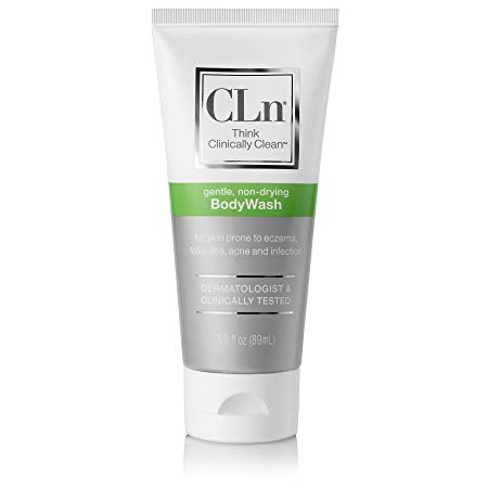 CLn BodyWash - Moisturizing Body Wash, For Skin Prone to Eczema, Dermatitis, Acne, Infection, and Folliculitis (3 fl.oz.)