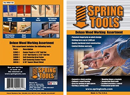 SpringTools WWA1105  5-Piece Deluxe Woodworking Set