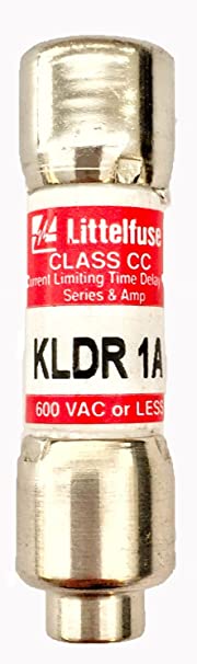 Littelfuse KLDR001.TXP Class CC Fuse, 600V, Time Delay, 1 Amp RoHS (Pack of 10)