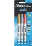 Sharpie Water-Based Metallic Paint Markers Assorted 3 per Pack 1783278