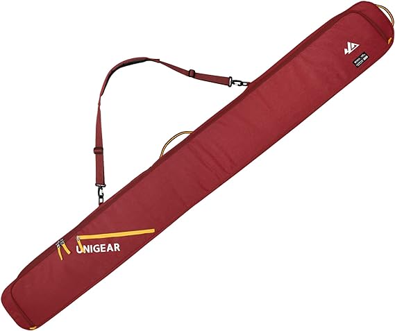 Unigear Ski Bag for Air Travel, 360° Fully Padded Protection, Water-Resistant and Durable up to 192cm for Snow Air Travel Transport