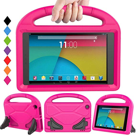 BMOUO Kids Case for HD 8 2018/2017 - Light Weight Shock Proof Handle Friendly Convertible Stand Kids Case for HD 8 inch Display Tablet (7th & 8th Generation Tablet, 2017 & 2018 Release) - Rose