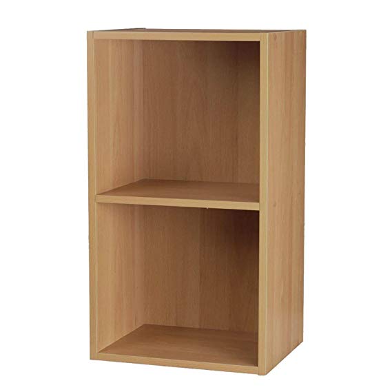 Wood Bookcase - 2 Tier Shelving Unit (or 3 or 4) - Wooden Bookshelves - Stackable - Freestanding - Oak