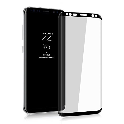 Galaxy Note 8 Screen Protector Toptrade Galaxy Note 8 3D Curved Anti-Bubble Ultra HD Tempered Glass Case friendly Screen Protector for Samsung Galaxy Note 8 (Black)