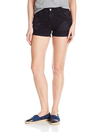 GUESS Women's Boy Fit Short Destroy Wash