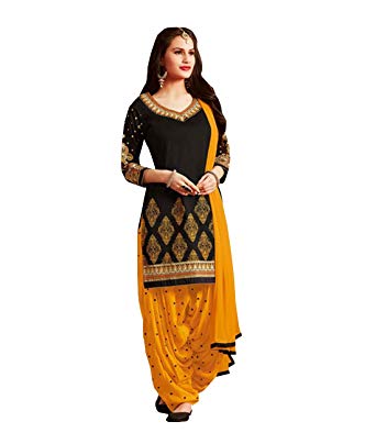 Delisa Ready Made Patiala Salwar Embroidered Cotton Salwar Kameez Suit India/Pakistani Dress