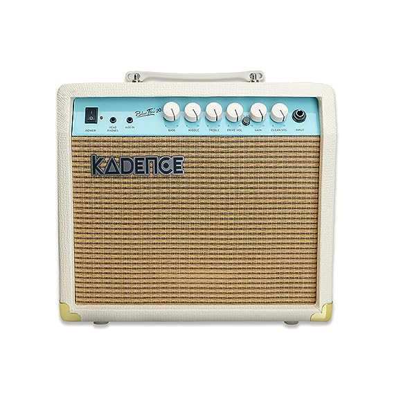 Kadence 20 Watt High-Performance 20-Watt Guitar Amplifier - Versatile and Dynamic Amp for Electric and semi acoustics guitars - Robust Construction, Clean and Overdrive Channels, Onboard Effects, and Adjustable EQ -