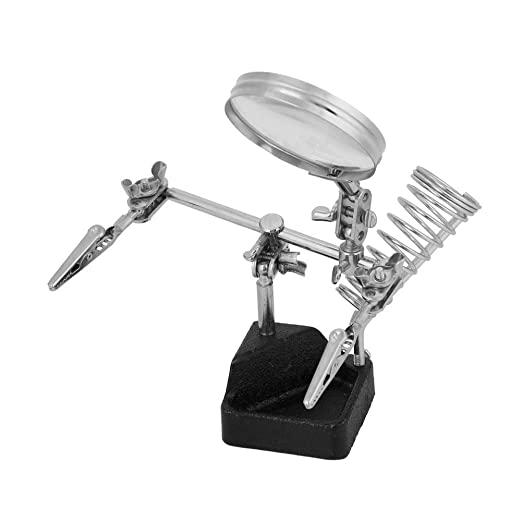 5X Multifunctional Helping Hand Magnifying Glass with Adjustable Clips for Soldering Work