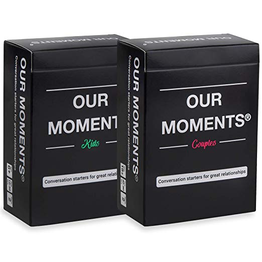 OUR MOMENTS Couples & Kids Bundle: 200 Thought Provoking Conversation Starters for Couples and for Parent-Child Relationship Building