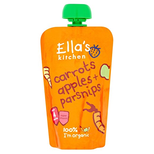 Ella's Kitchen Stage 1 From 4 Months Organic Carrot, Apple and Parsnip 120 g (Pack of 7)
