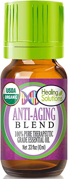 Organic Anti-Aging Blend Essential Oil (100% Pure - USDA Certified Organic) Best Therapeutic Grade Essential Oil - 10ml